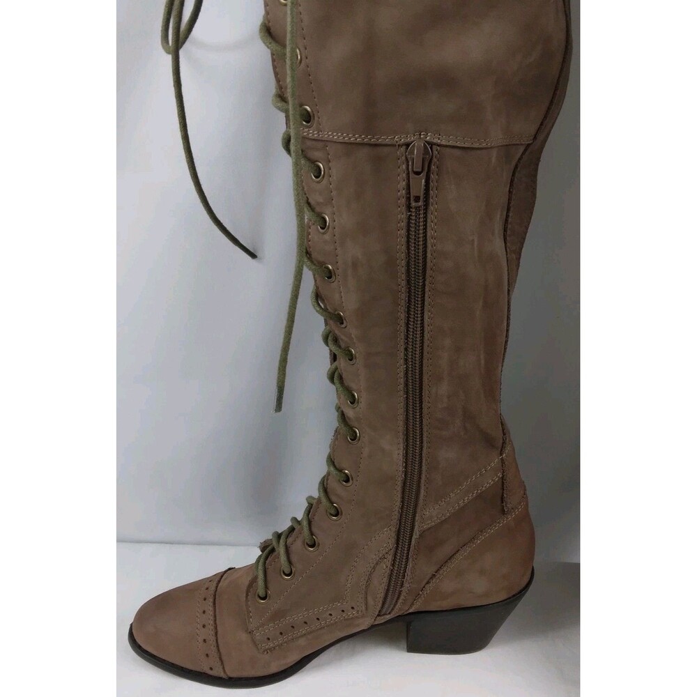 Jeffrey Campbell x Free People Joe Brown Leather Lace Up Boots Size 8 M - Picture 12 of 16
